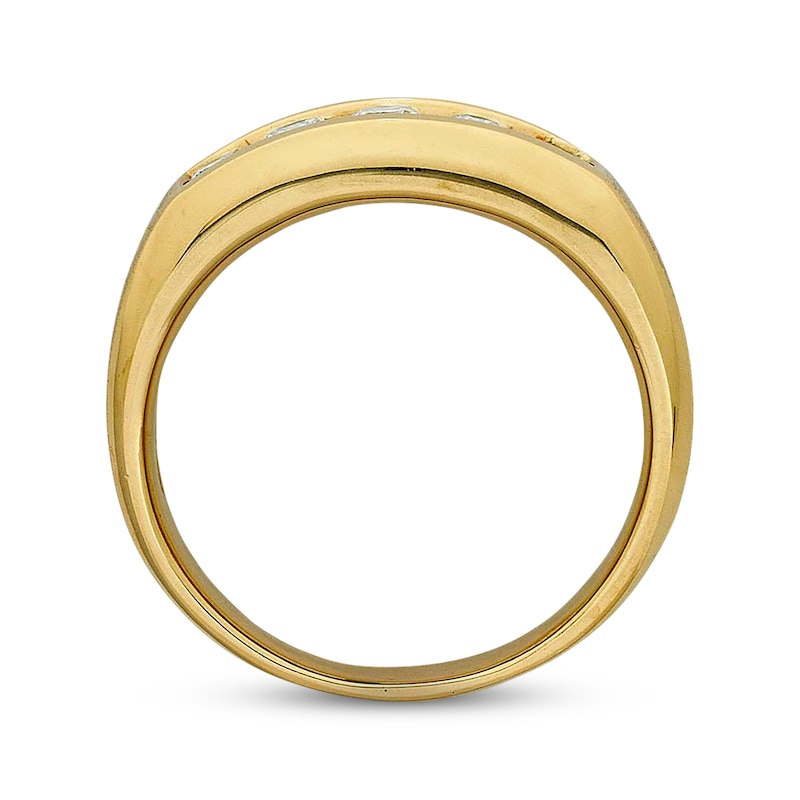 Main Image 2 of Previously Owned Men's Round-Cut Diamond Band 1 ct tw 14K Yellow Gold Size 10.25