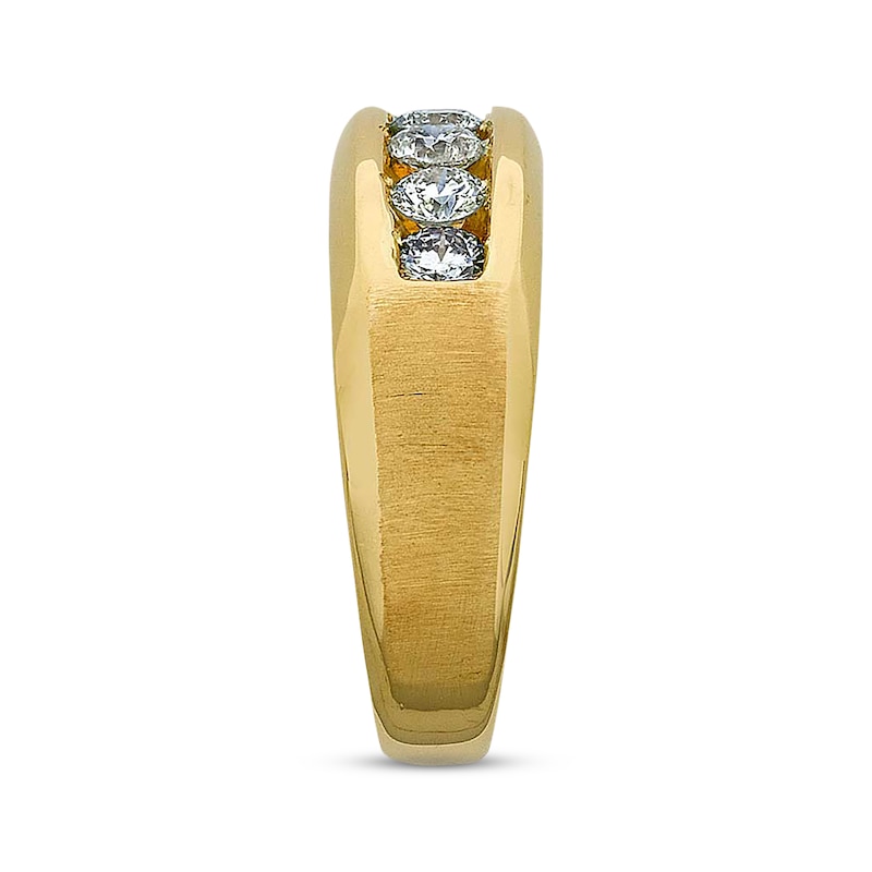Main Image 3 of Previously Owned Men's Round-Cut Diamond Band 1 ct tw 14K Yellow Gold Size 10.25
