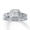Thumbnail Image 1 of Previously Owned Diamond Engagement Ring 1-1/2 ct tw Princess-cut 14K White Gold