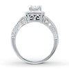 Thumbnail Image 1 of Previously Owned Diamond Engagement Ring 1-1/2 ct tw Princess-cut 14K White Gold
