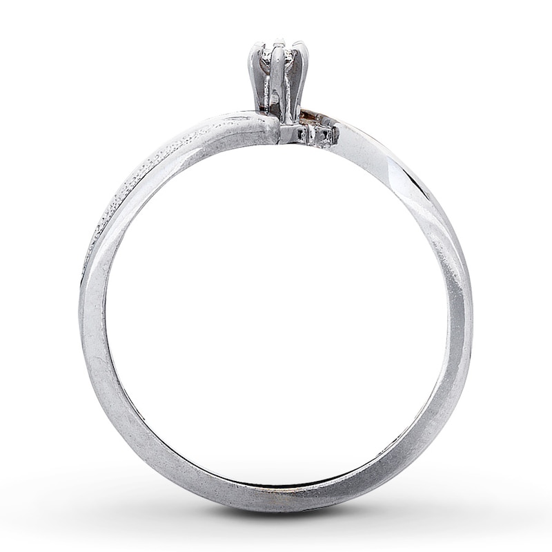 Main Image 2 of Previously Owned Promise Ring 1/20 carat Diamond 10K White Gold