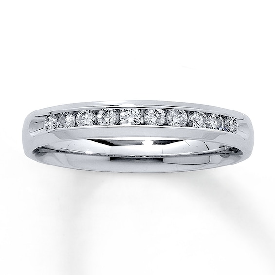 Previously Owned Diamond Wedding Band 1/4 ct tw Round-cut Platinum