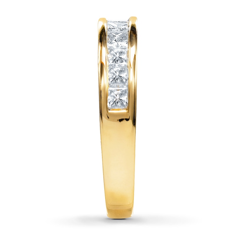 Main Image 3 of Previously Owned Diamond Band 1 ct tw Princess-cut 14K Yellow Gold