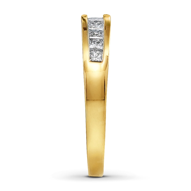 Main Image 3 of Previously Owned Diamond Anniversary Band 1/2 ct tw Princess-cut 14K Yellow Gold