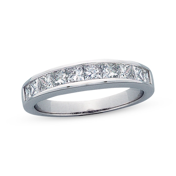 Previously Owned Anniversary Band 1 ct tw Princess-cut Diamonds 14K White Gold