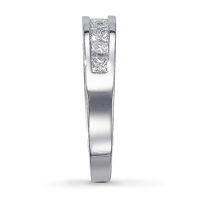 Main Image 3 of Previously Owned Anniversary Band 1/2 ct tw Princess-cut Diamonds 14K White Gold