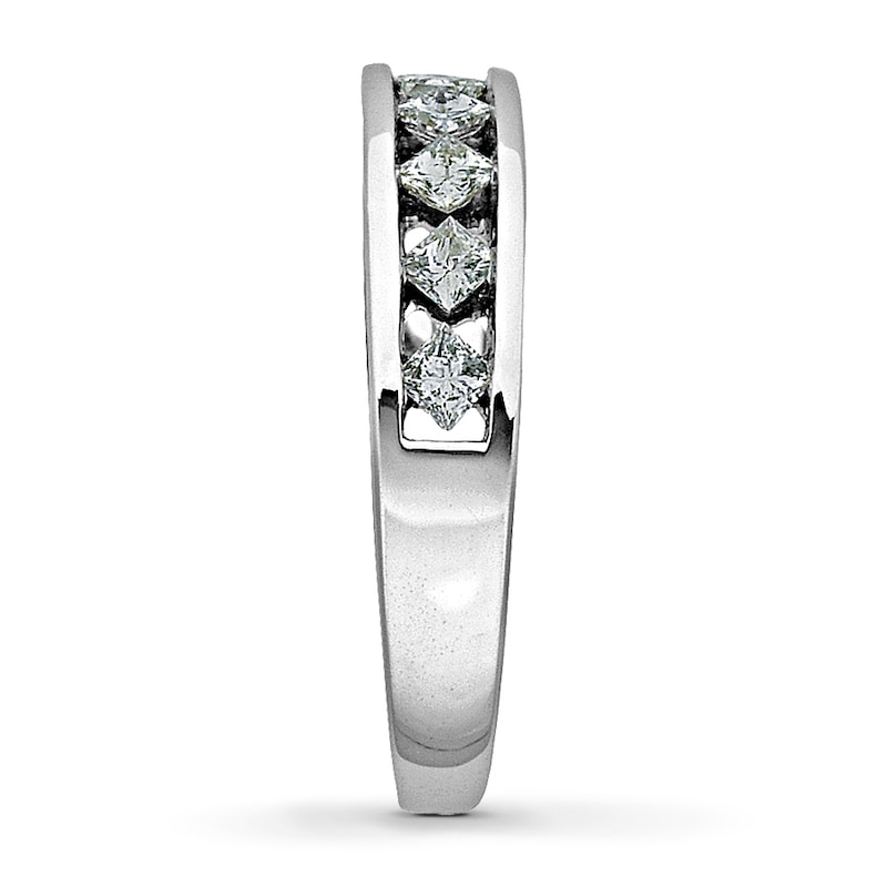 Main Image 3 of Previously Owned Diamond Anniversary Band 1/2 ct tw Princess-cut 14K White Gold