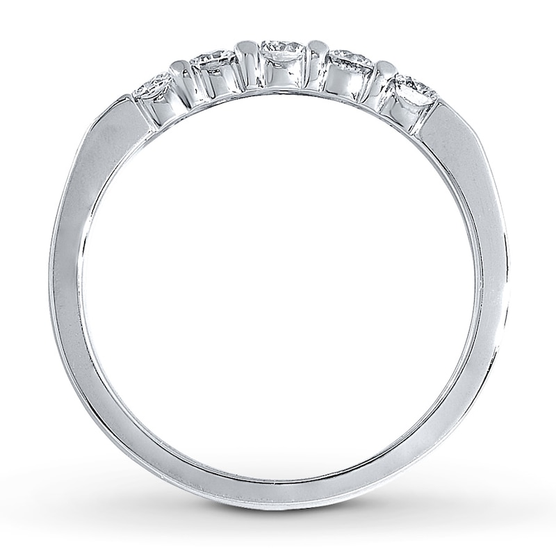 Main Image 2 of Previously Owned Diamond Anniversary Band 1/2 ct tw Round-cut 14K White Gold