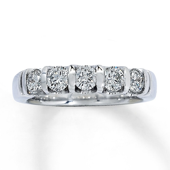Previously Owned Diamond Anniversary Ring 1 cttw 14K White Gold Size 7