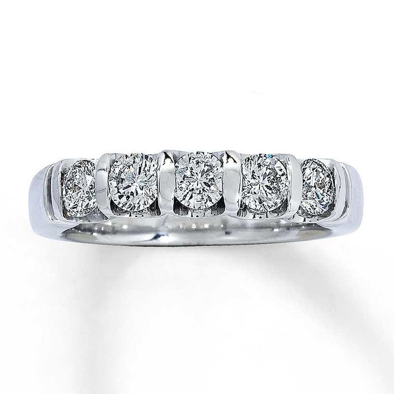 Main Image 1 of Previously Owned Diamond Anniversary Ring 1 cttw 14K White Gold Size 7