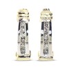 Thumbnail Image 1 of Previously Owned Diamond Huggie Hoop Earrings 1/8 ct tw Round-cut 10K Two-Tone Gold