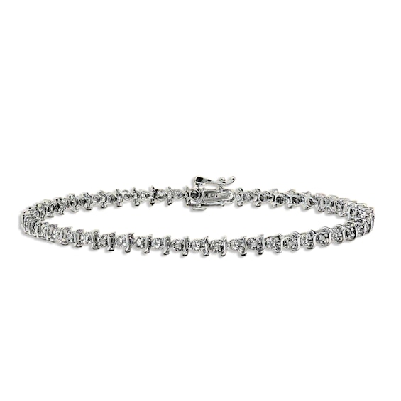 Previously Owned Diamond Line Bracelet 1/4 ct tw 10K White Gold 7"