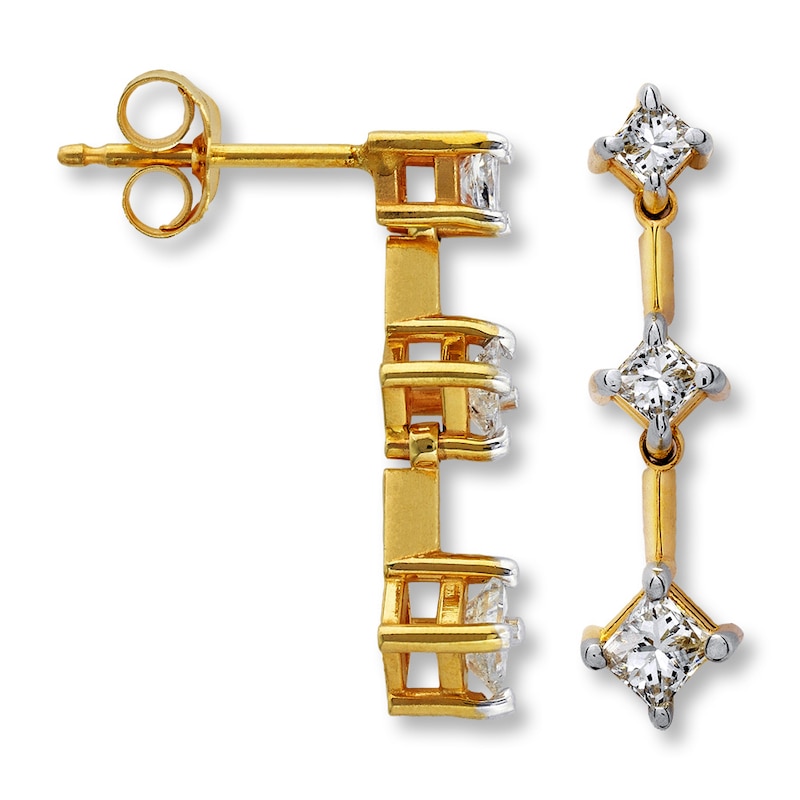Main Image 1 of Previously Owned Diamond Earrings 1/2 ct tw 14K Yellow Gold