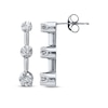 Thumbnail Image 1 of Previously Owned 1/2 ct tw Three-Stone Diamond Earrings Round-Cut 14K White Gold