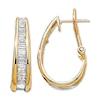 Thumbnail Image 1 of Previously Owned Diamond Hoop Earrings 1 ct tw 14K Yellow Gold