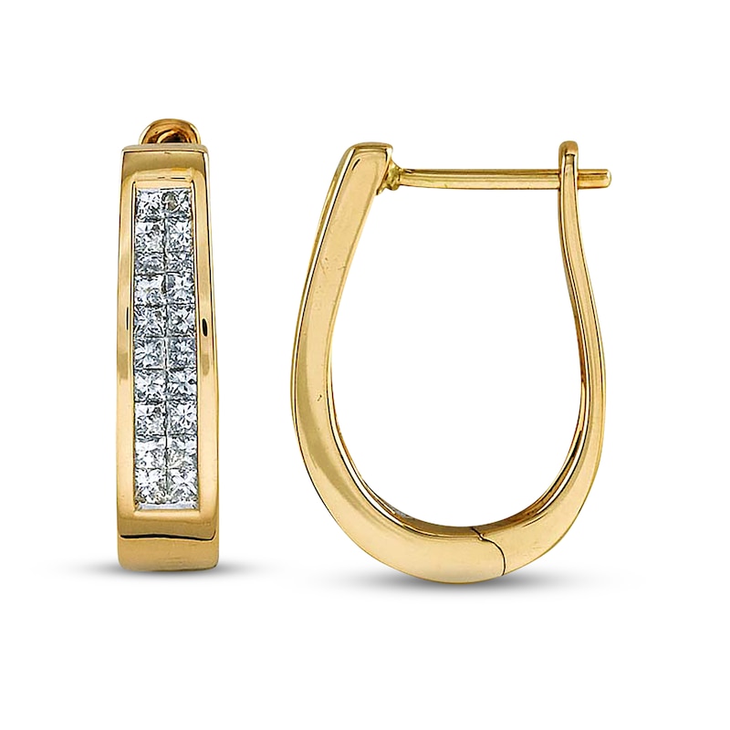 Main Image 1 of Previously Owned Earrings 1/2 ct tw Diamonds 14K Yellow Gold