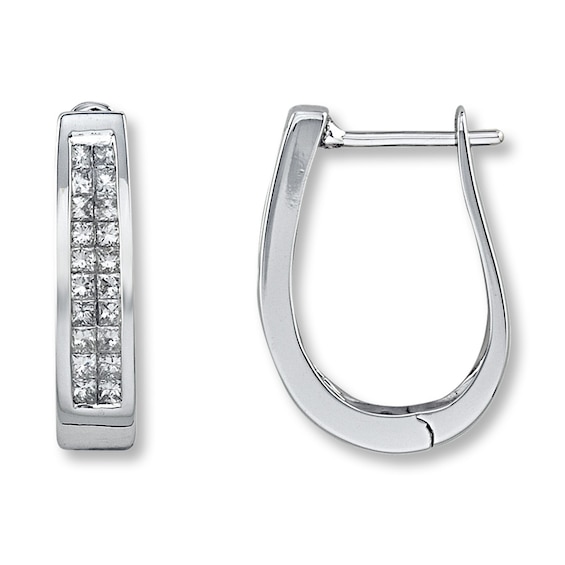 Previously Owned Earrings 1/2 ct tw Diamonds 14K White Gold