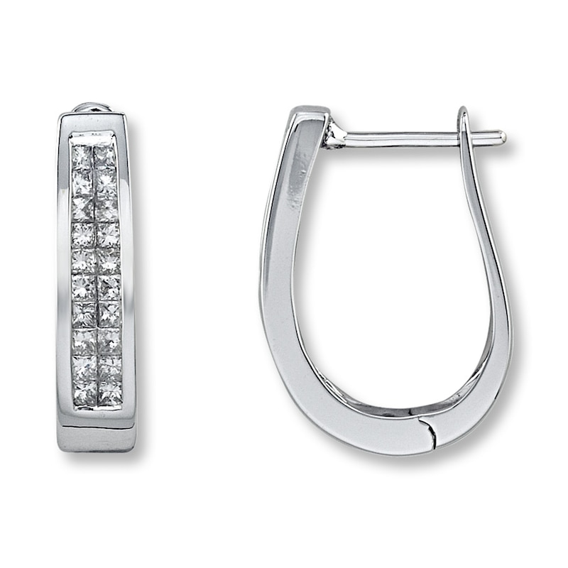Previously Owned Earrings 1/2 ct tw Diamonds 14K White Gold