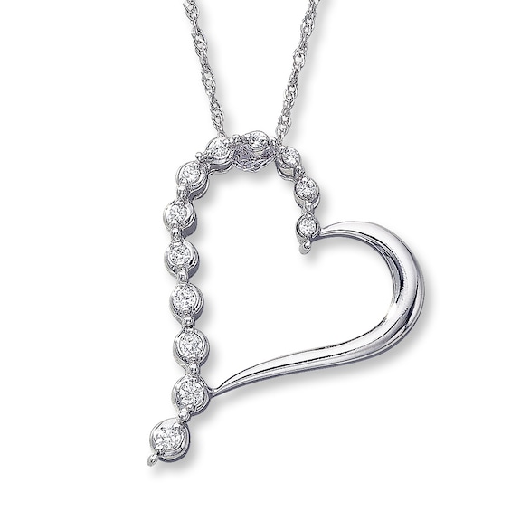 Previously Owned Necklace 1/10 ct tw Diamonds 10K White Gold 18"