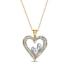Thumbnail Image 0 of Previously Owned Mom Heart Necklace 1/5 ct tw Diamonds 10K Two-Tone