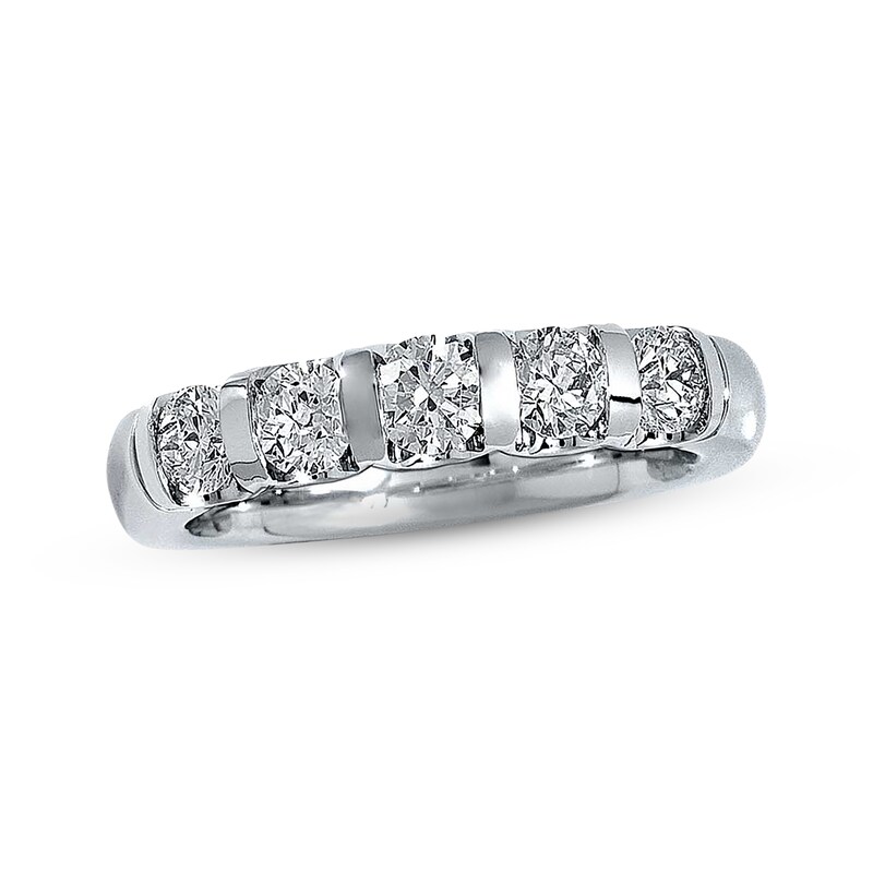 Main Image 1 of Previously Owned Diamond Anniversary Band 1 ct tw Round-cut 18K White Gold