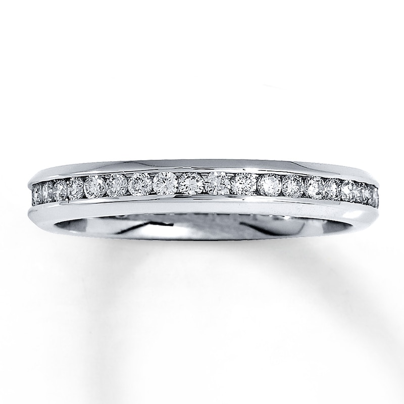 Main Image 1 of Previously Owned Diamond Eternity Band 1/2 ct tw 14K White Gold - Size 6