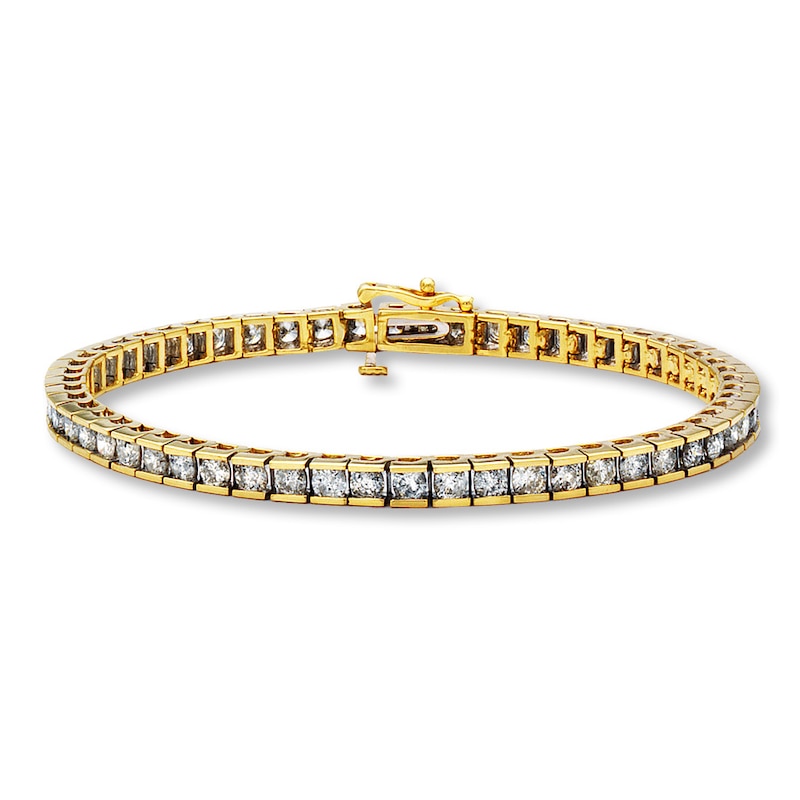 Previously Owned Diamond Bracelet 5 ct tw Round-cut 14K Yellow Gold