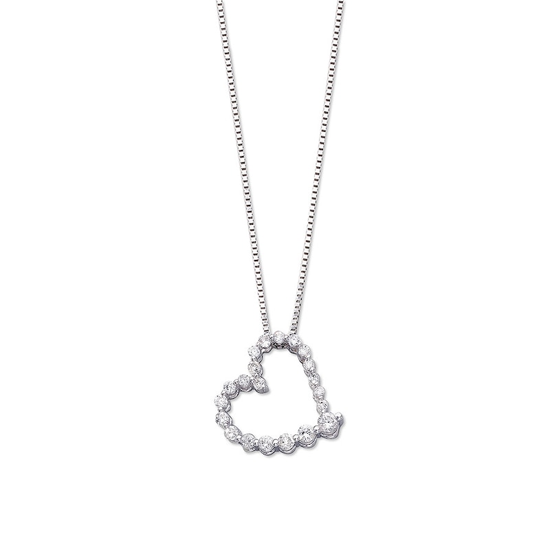 Main Image 1 of Previously Owned Diamond Necklace 1/2 ct tw 14K White Gold 18&quot;