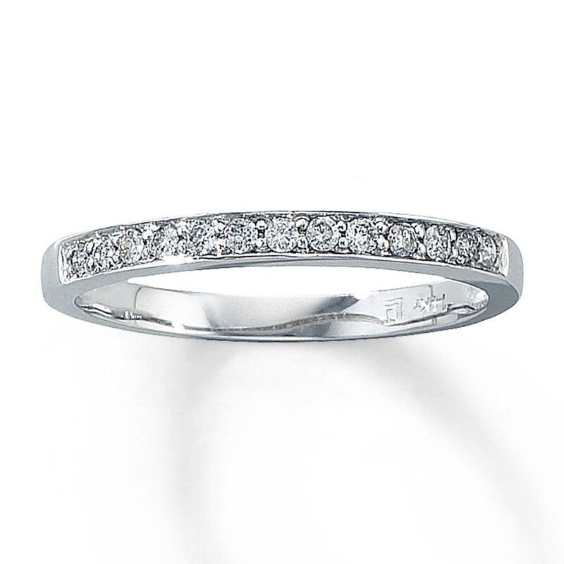 Main Image 1 of Previously Owned Anniversary Band 1/8 ct tw Round-cut Diamonds 14K White Gold