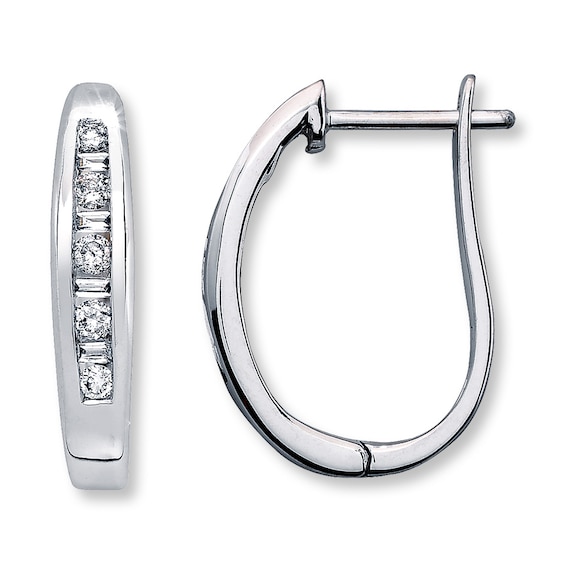 Previously Owned Earrings 1/4 ct tw Diamonds 14K White Gold