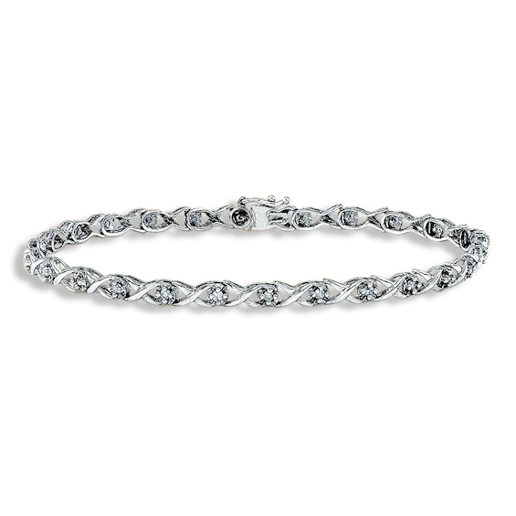 Previously Owned Diamond Fashion Bracelet 1/4 ct tw 10K White Gold 8"