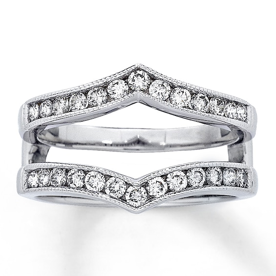 Previously Owned Diamond Enhancer Ring 1/ ct tw Round-cut 14K White Gold