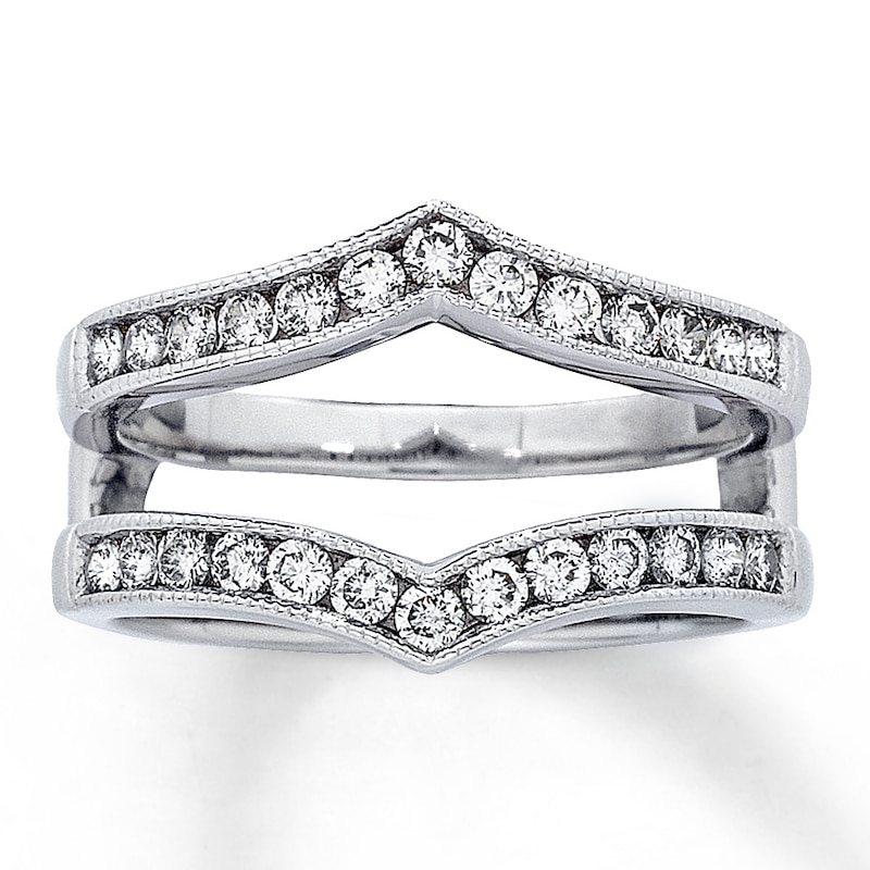 Main Image 1 of Previously Owned Diamond Enhancer Ring 1/2 ct tw Round-cut 14K White Gold