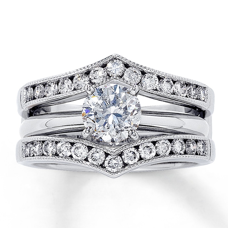 Main Image 4 of Previously Owned Diamond Enhancer Ring 1/2 ct tw Round-cut 14K White Gold