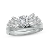 Thumbnail Image 3 of Previously Owned Diamond Enhancer Ring 1/4 ct tw Round & Baguette-cut 14K White Gold