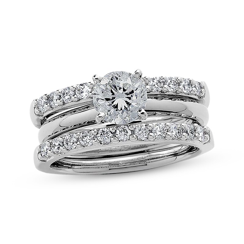 Previously Owned Diamond Enhancer Ring 1/2 ct tw Round-cut 14K White Gold