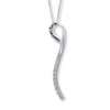 Thumbnail Image 1 of Previously Owned Diamond Necklace 1/15 ct tw 10K White Gold 18&quot;