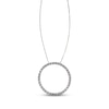 Thumbnail Image 1 of Previously Owned Diamond Circle Necklace 1/2 ct tw Round-cut 10K White Gold 18&quot;