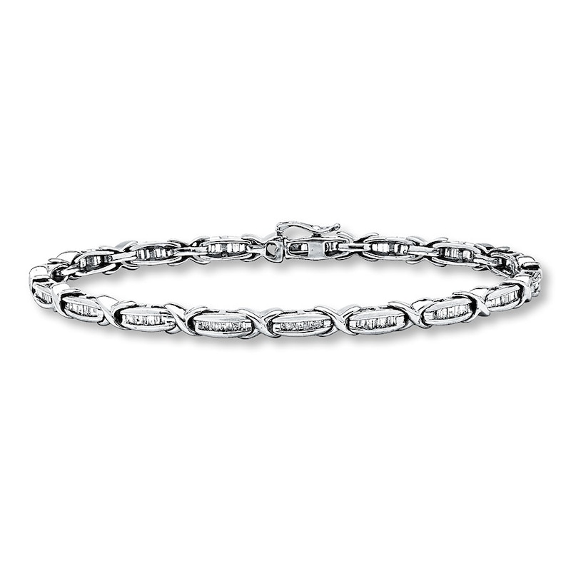 Main Image 1 of Previously Owned Diamond Bracelet 1 ct tw 10K White Gold