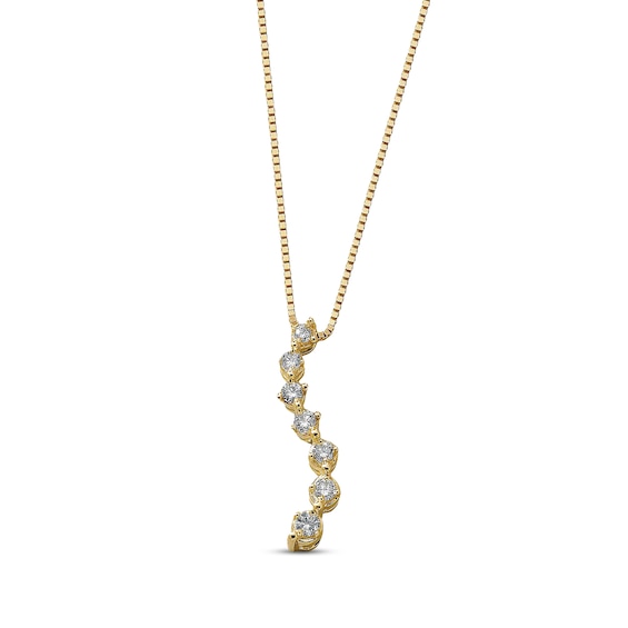 Previously Owned Diamond Journey Necklace 1/10 cttw 10K Yellow Gold 18"