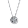 Previously Owned Diamond Necklace 1/4 ct tw 14K White Gold 18"