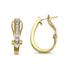 Thumbnail Image 1 of Previously Owned Diamond Hoop Earrings 1/2 ct tw Round-cut 14K Yellow Gold
