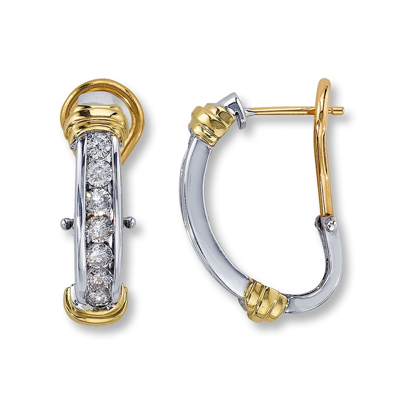 Previously Owned Earrings 1 ct tw Diamonds 14K Two-Tone Gold