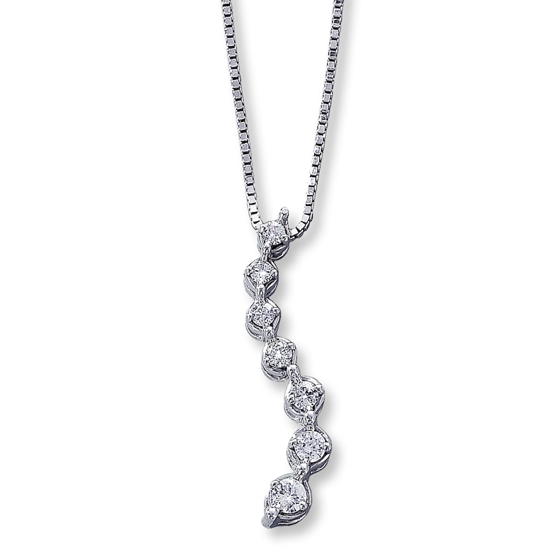 Previously Owned Necklace 1/10 ct tw Diamonds 10K White Gold 18"