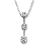Thumbnail Image 1 of Previously Owned Necklace 1/2 ct tw Diamonds 14K White Gold