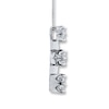 Thumbnail Image 2 of Previously Owned 3-Stone Diamond Necklace 1 ct tw Princess-cut 14K White Gold 17&quot;