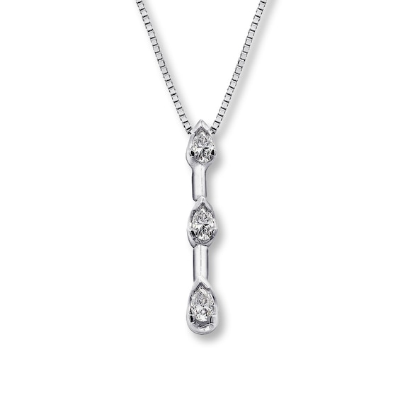 Previously Owned Necklace 1/4 ct tw Diamonds 14K White Gold 17"
