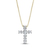 Thumbnail Image 0 of Previously Owned Diamond Cross Necklace 1/2 ct tw Round-cut 14K Yellow Gold