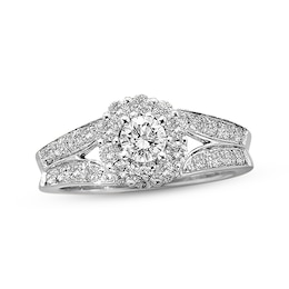 Previously Owned Ring 1 ct tw Round-cut Diamonds 14K White Gold