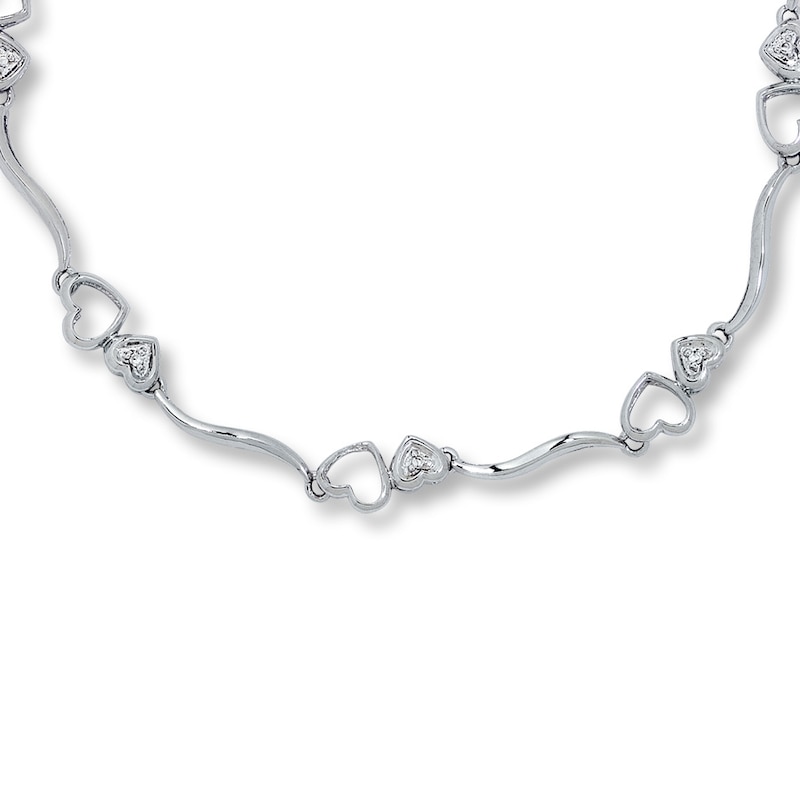 Main Image 1 of Previously Owned Bracelet Diamond Accents 10K White Gold